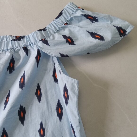 J. CREW ~ Off The Shoulder Ikat Print Dress - Picture 6 of 11